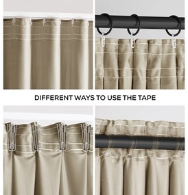 Barna-bézs bársony dimout (részleges sötétítő) függöny 140x270 cm Pleat – Restilo