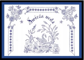 Vászonkép Poszter Keretben Fürdőszoba Wc Friss Víz Tó P2542_53x73