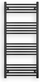 Fekete 600x1300mm törölközőszárítós fürdőszobai radiátor Welland Lux | Készletről | Gyors kiszállítással