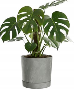 Kerek kaspó fedél beton sötét szürke ø19,9cm