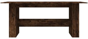 füstös tölgy színű szerelt fa étkezőasztal 180 x 90 x 76 cm