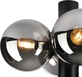Mennyezeti lámpa SFERIO 4xE14/5W/230V fekete/füstfekete