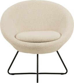 Center kémfehér műgyapjú fotel - Actona