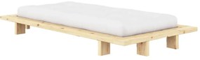 Natúr színű borovi fenyő egyszemélyes ágy ágyráccsal 90x200 cm Japan – Karup Design