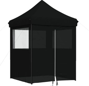 vidaXL Partysátor Fekete 200 x 200 x 306 cm Oxford Szövet