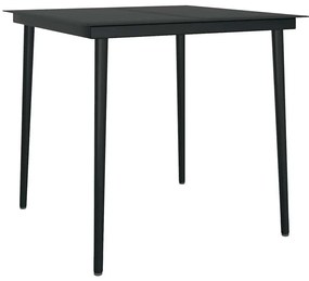 3 részes szürke polyrattan üveg kerti étkezőgarnitúra párnával