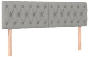 világosszürke szövet LED-es fejtámla 160x7x78/88 cm