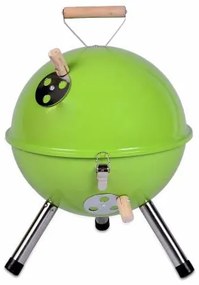 Faszenes grill kerek Mini BBQ Zöld