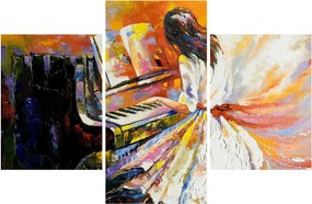 Kép - Egy nő zongorázása (90x60 cm)