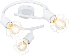 Globo 54802W-3 Mennyezeti spotlámpa, fém fehér, fehér fém rács, ø:230mm, M:180mm, 3xE14 40W 230V izzók nélkül