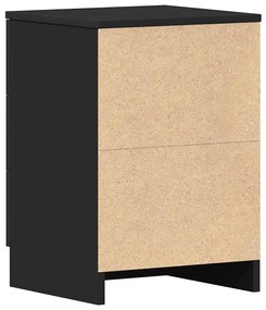 2 db fekete szerelt fa éjjeliszekrény 38 x 35 x 56 cm