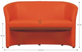 Dupla fotel Kilsby Eko narancssárga. 772636