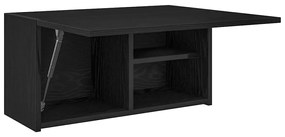 fekete szerelt fa fali fürdőszobaszekrény 60x25x30 cm