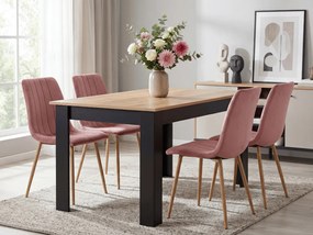 Rózsaszín bársony szék LAVA