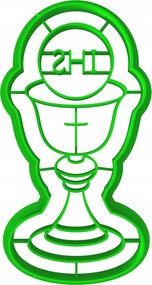 Forma LyukasztĂł MĂ©zeskalĂĄcs kiszĂșrĂł ĂldozĂĄs kehely ostyĂĄval 10cm