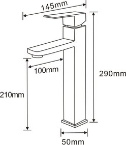 Mexen EMMA - Magas mosdócsaptelep, INOX - acél, 71910-00