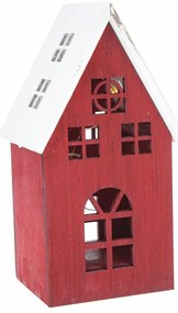 Karácsonyi fa LED dekoráció Light house piros,11,7 x 21,2 x 9,7 cm