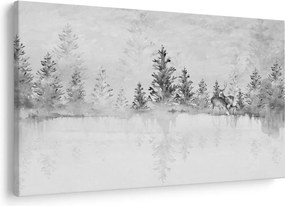 Kép - Szarvas a tónál (90x60 cm)