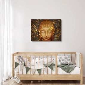 Kép - arany Buddha (üvegen) (70x50 cm)
