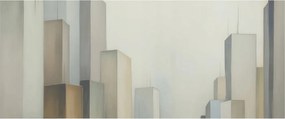 Divatos Flizelin Fali Tapéta Furnér Városi felhőkarcolók 250x104 Ragasztó