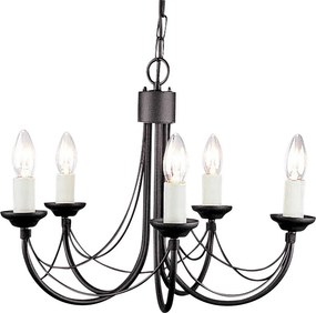 Elstead klasszikus csillár carisbrooke fekete elscb5-black