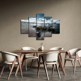 Kép - Fa csónak a tón (150x105 cm)
