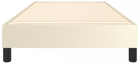 krémszínű műbőr rugós ágykeret 90 x 200 cm