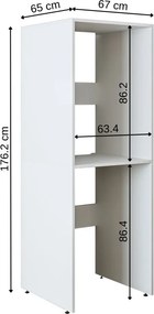 Fürdőszobaszekrény, 67 cm – TR283VLN1349