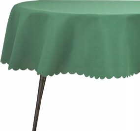 Abrosz Foltálló Ovális 110X180 CM Zöld Len Szerkezet Ovális Asztal Karácsony