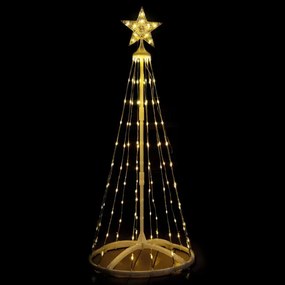 világító karácsonyfa, meleg fehér, 1,5 m, IP44, beltéri és kültéri használatra