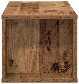 Fali TV Szekrény Régi Fa 100x30x26,5 cm Feltárt Fa