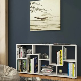 Polcos tároló könyvespolc 120x20x60cm fehér KH15-2