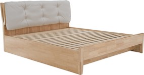 Franciaágy, 180x200, masszív fa, természetes, FLORENCIA