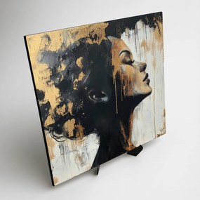 DUBLEZ | Arany kép - Női portré fából