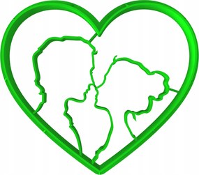 Forma Lyukasztó Sütemény- és Mézeskalácsvágó Valentin Napra Szív 8cm