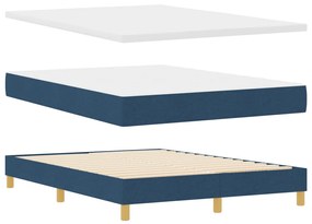 Boxspring Ágy Matracot Tartalmaz, Kék, 140x200 cm, Szövet