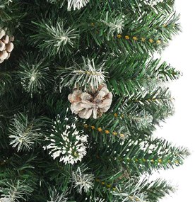 Mű Karcsú Karácsonyi Fa 150 LED-del Zöld és fehér 150 cm