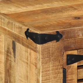 Cipőpad 110x38x45 cm Tömör Fa Rusztikus Mangó