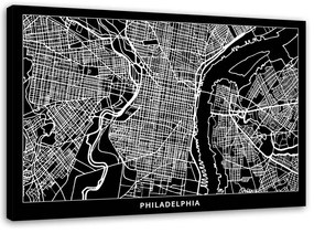 Gario Vászonkép Philadelphia városterv Méret: 60 x 40 cm