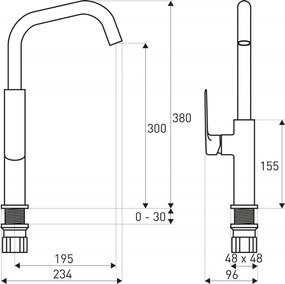 Maroko 35 fekete-arany mosogató csaptelep