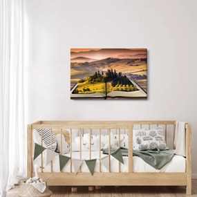 A táj egy könyvben képe (90x60 cm)