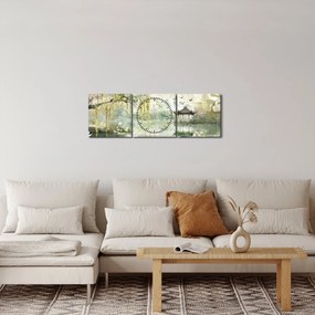 Kép - Kínai tó (órával) (90x30 cm)