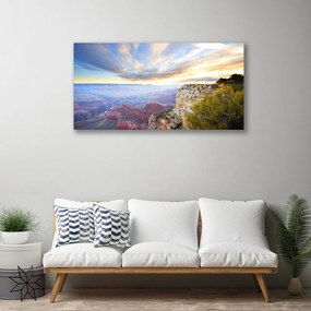 Vászonkép Sea Mountain Landscape 120x60 cm