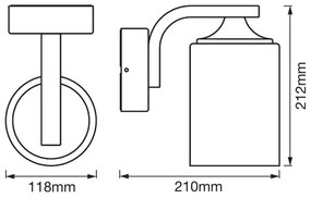 Ledvance - Kültéri fali lámpa CYLINDER 1xE27/60W/230V IP43 fehér