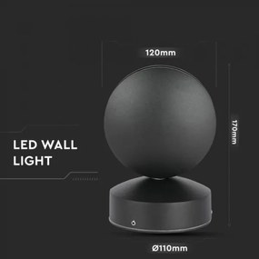 LED Kültéri fali lámpa LED/7W/230V 3000K IP65 fekete