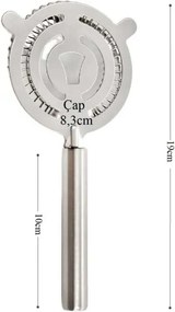 Strainer szűrő, 8,3×19 cm