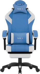 Gamer szék space 3.7 lábtartóval kék.