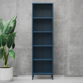 Könyvespolc MARIO, 500 x 1800 x 350 mm, Modern: sötétkék