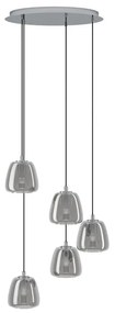 Eglo 39668 - Csillár zsinóron ALBARINO 5xE27/40W/230V füstös