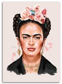 Gario Vászonkép Frida a rózsaszín árnyalataiban - Svetlana Gracheva Méret: 80 x 120 cm
